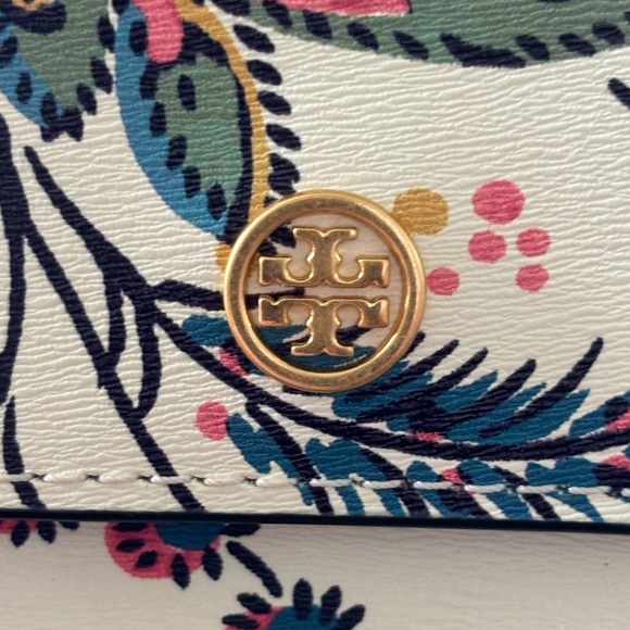 Leather Tory Burch Small Top Handle Parker Floral Bag - Picture 4 of 5